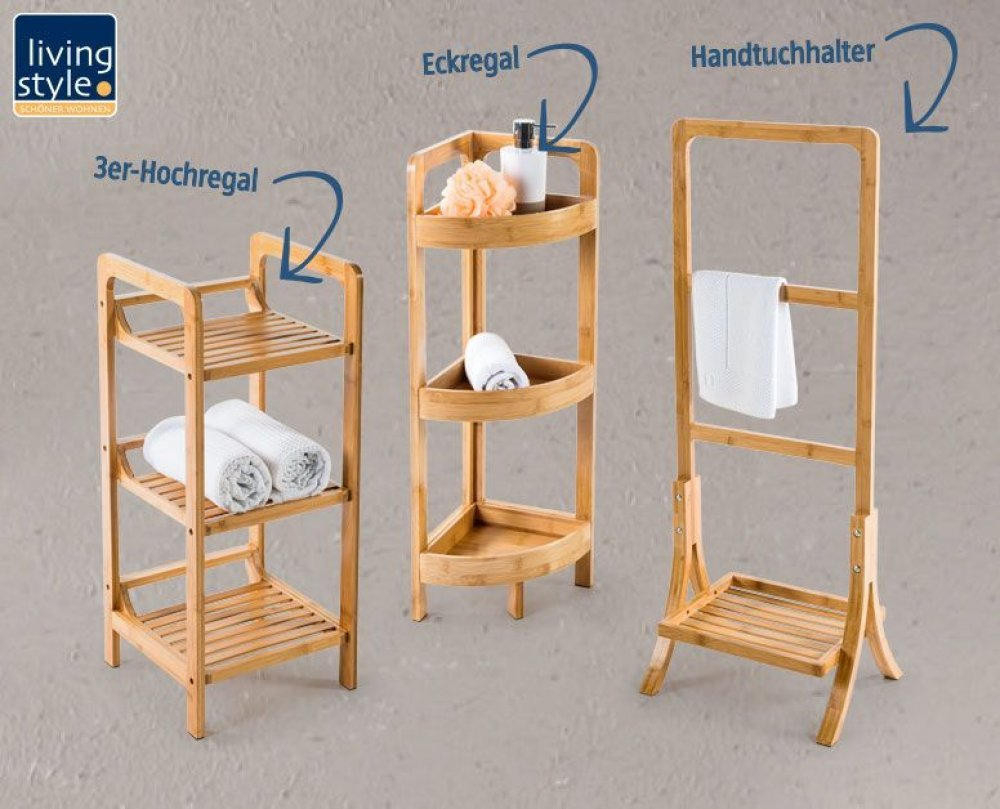 Living Style Bambus-Badezimmermöbel ✔️ Online Von Hofer inside Badezimmer Regal Hofer
